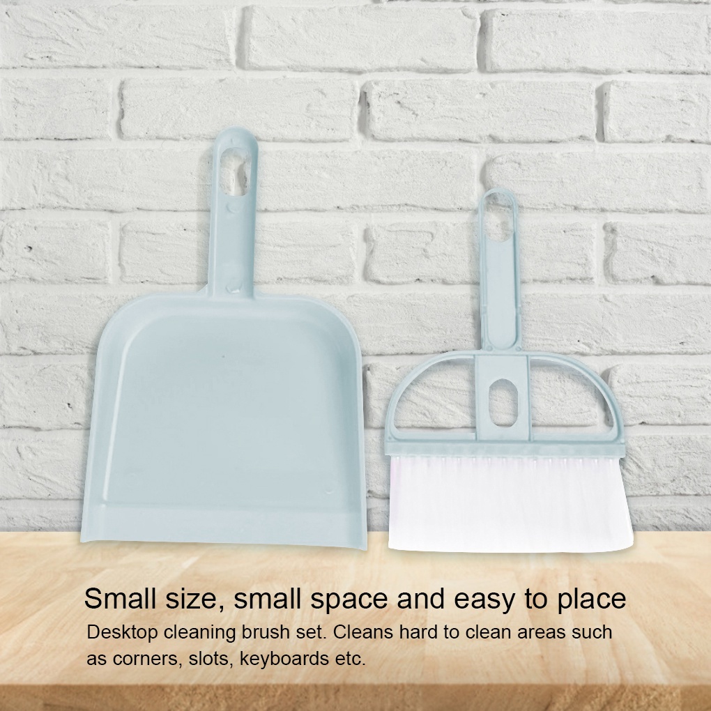 Set chổi quét bụi và ki hốt rác mini tay cầm nhỏ làm sạch bàn phím máy tính kiểu Bắc Âu cho nhà cửa văn phòng