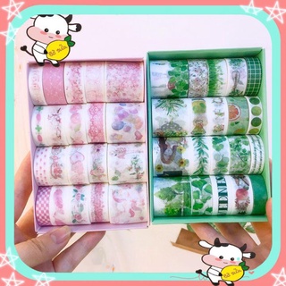 Washi Tape Nhiều Chủ Đề Hộp 20 Cuộn Hoặc 5 Cuộn Từng Loại Băng Dính Giấy Trang Trí Sổ Tay Book Mark Takenote Cổ Trang