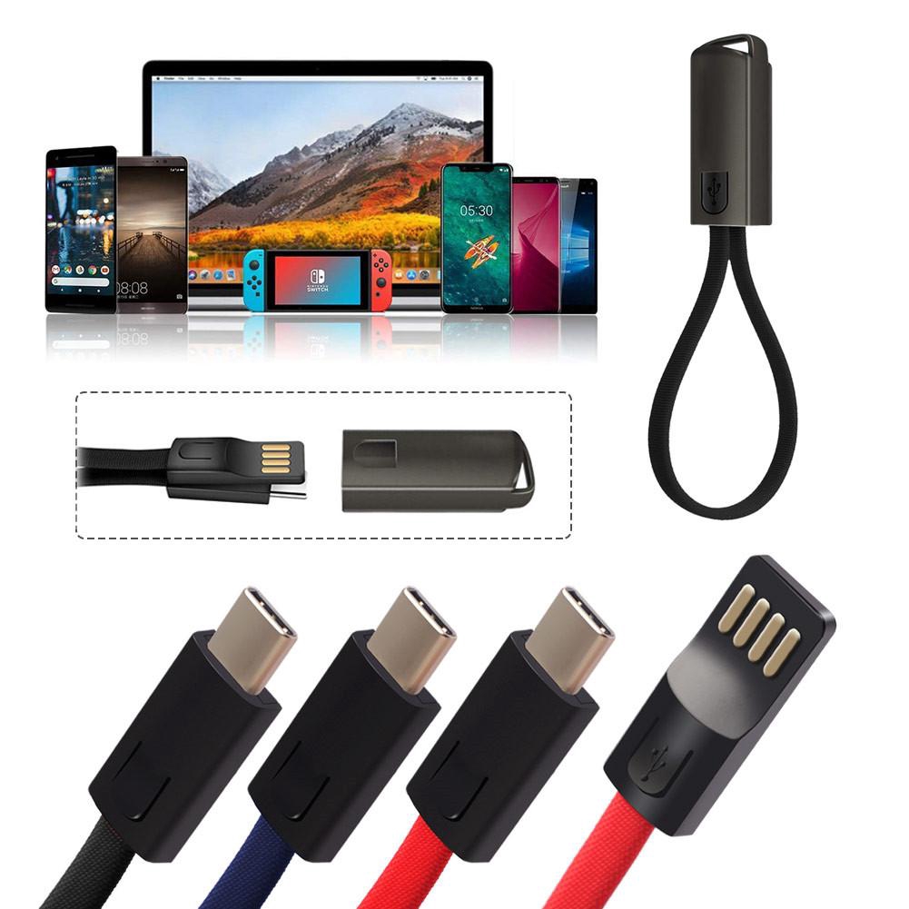 Cáp USB loại C ngắn C Móc khóa từ C đến USB-A cho Samsung Galaxy S9 / S8 Plus / Note 9/8, Google Pixel 3 / 3x / 2 / 2XL