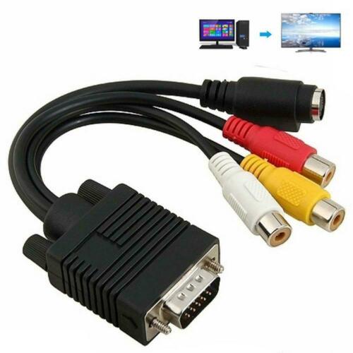 Bộ Chuyển Đổi Vga Svga Sang S-Video 3 Rca Tv Av Cho Pc Best Y6H0