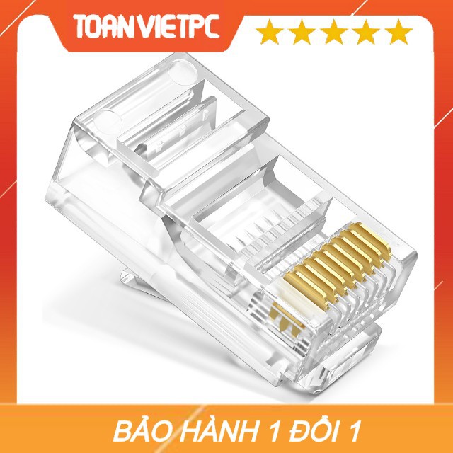 Đầu Bấm Dây Mạng Hạt mạng Đầu RJ45 cat5 hoặc cat6 Truyền tín hiệu mạng với hiệu xuất cao chuyên dùng cho hệ thống mạng