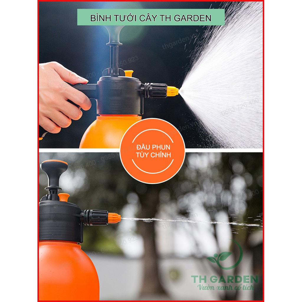 Bình Tưới Cây TH Garden - Bình Xịt Nước Tưới Cây Cảnh, Cây Hoa - Nhựa HDPE  cao cấp siêu bền