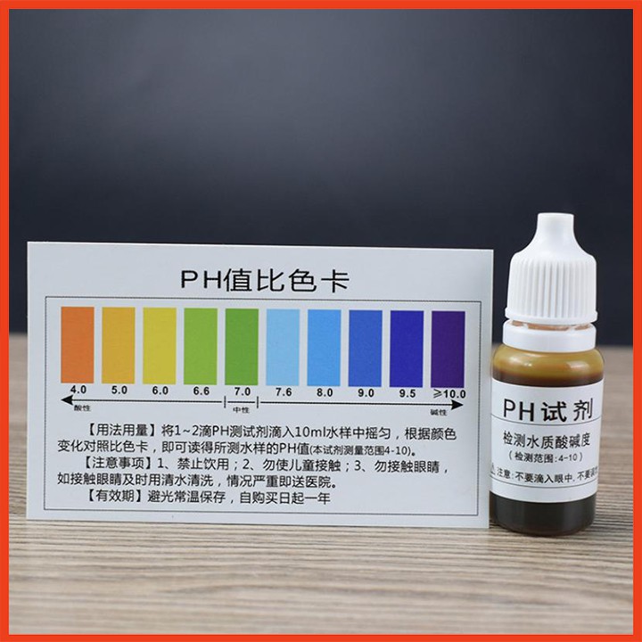 Dung dịch test pH kiểm tra nguồn nước lọ 10 ml