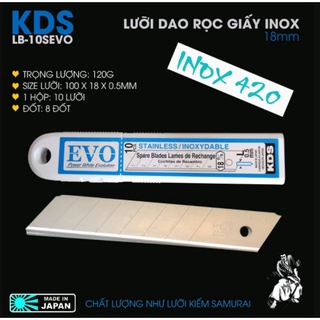 Lưỡi dao rọc giấy inox 18mm kds lb-10sevo