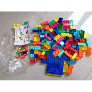 Gạch lẻ xếp hình duplo non lego - 121 chi tiết 1 kg đồ chơi cho bé