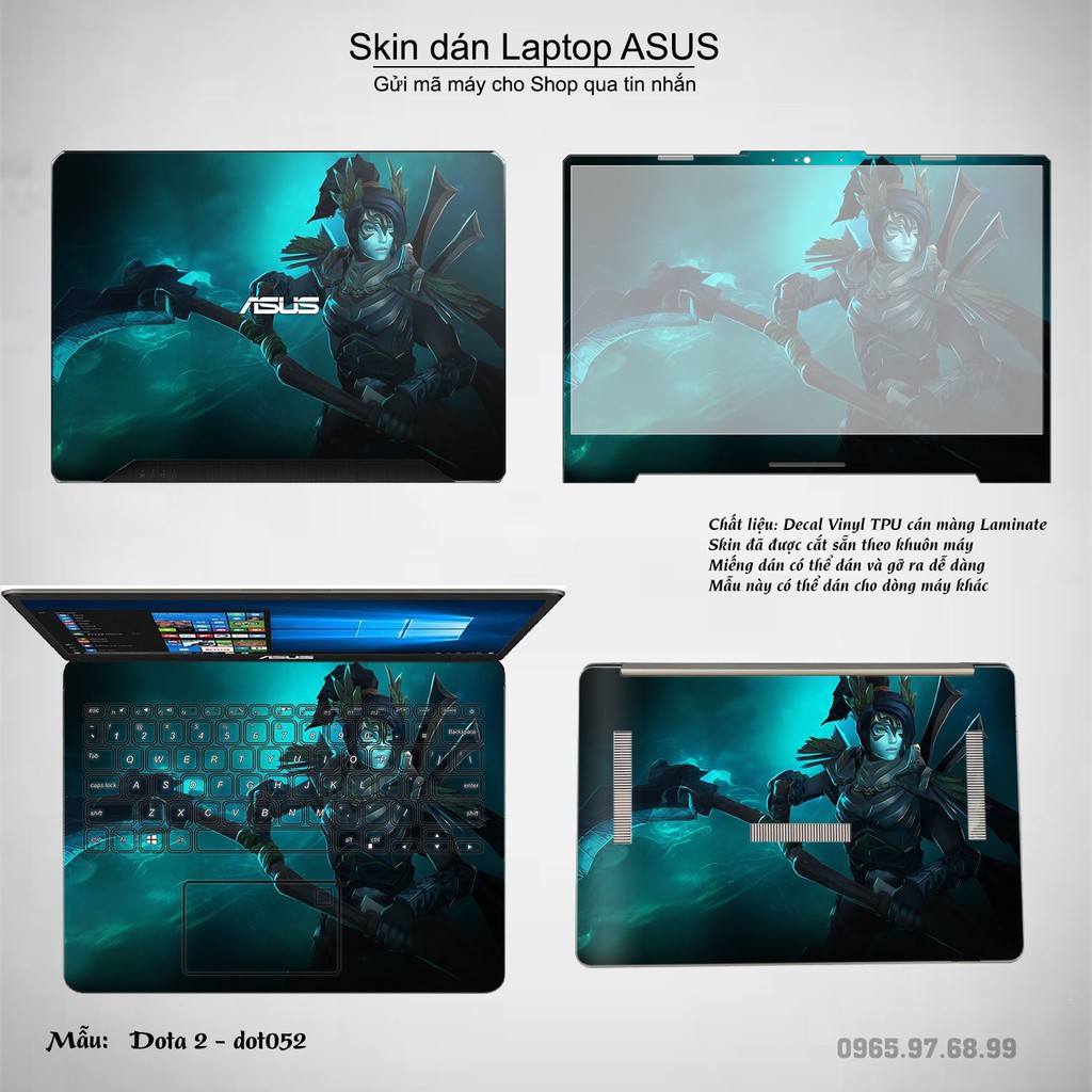 Skin dán Laptop Asus in hình Dota 2 _nhiều mẫu 9 (inbox mã máy cho Shop)