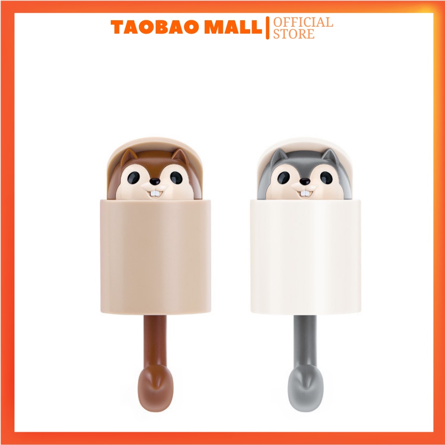Móc treo đồ gắn tường hình con sóc sáng tạo, dễ thương,dùng để treo chìa khóa, khăn, và các vật dụng khác siêu tiện dụng