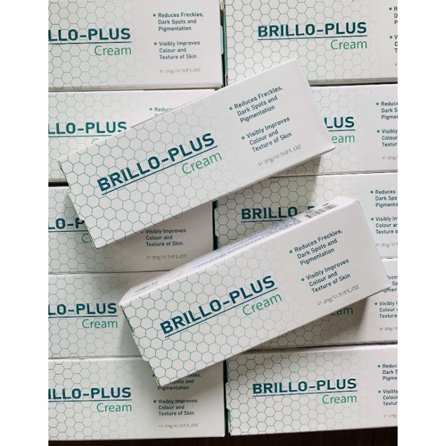 Kem dưỡng trắng da 3 trong 1 Brillo Plus 20gr- Hỗ trợ giảm nám, tàn nhang, nâng tone đều màu da