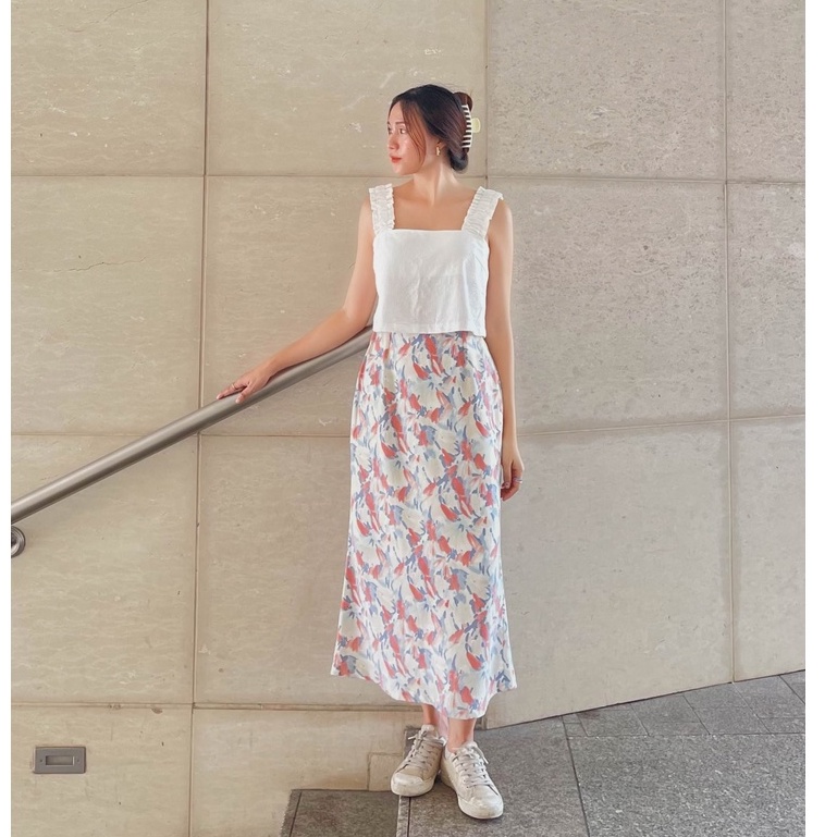 Chân váy dài họa tiết Fabric Holic