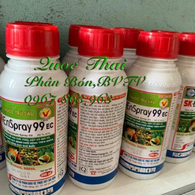 SK Enspray 99EC, dầu khoáng sinh học diệt côn trùng gây hại cây trồng,chai 480ml