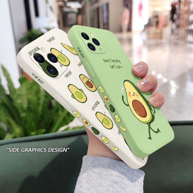 Ốp Điện Thoại In Hình Trái Bơ Cho IPhone 11 Pro Max X XS XR Max
