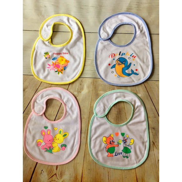 Set 5 Yếm DÁN sơ sinh vải COTTON