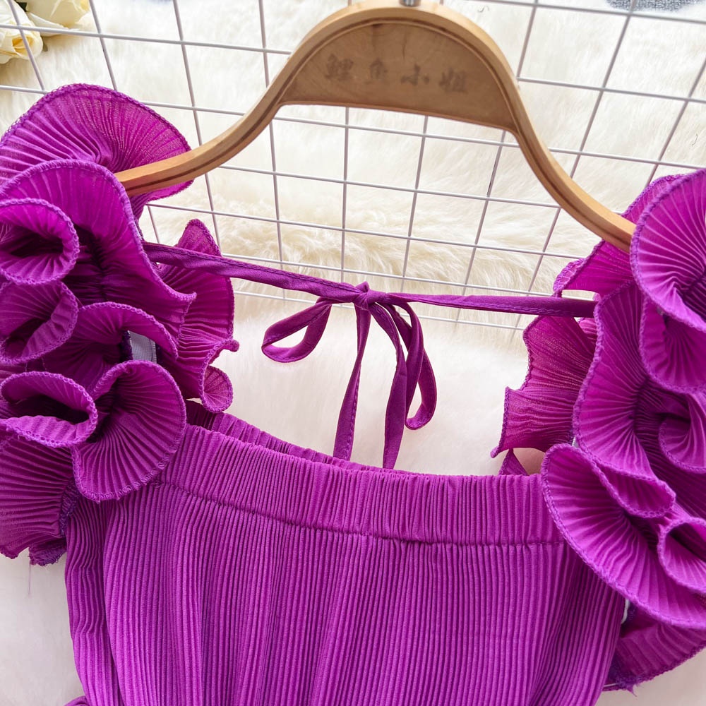 Áo xếp ly tay bèo hàng loại đẹp y hình  300822