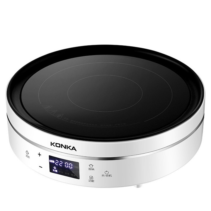 Bếp hồng ngoại đa năng cảm ứng từ KonKa KES-22AS02 2200W mặt kính cường lực dễ lau chùi