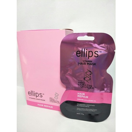 - Kem Ủ Tóc Ellips Vitamin Hair Mask Pro-Keratin Hair Repair Phục Hồi Hư Tổn- Gói 18g- hộp 12 gói