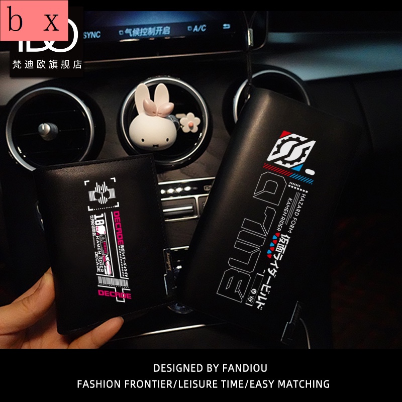 Ví Da PU Cỡ Lớn Có Khóa Kéo In Hình Kamen Rider Thời Trang Cho Nam Và Nữ