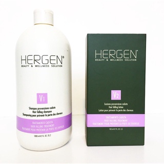 Combo Dầu gội và huyết thanh chống rụng tóc BES Hergen V1 - V2 Hair Falling 1000ml/100ml