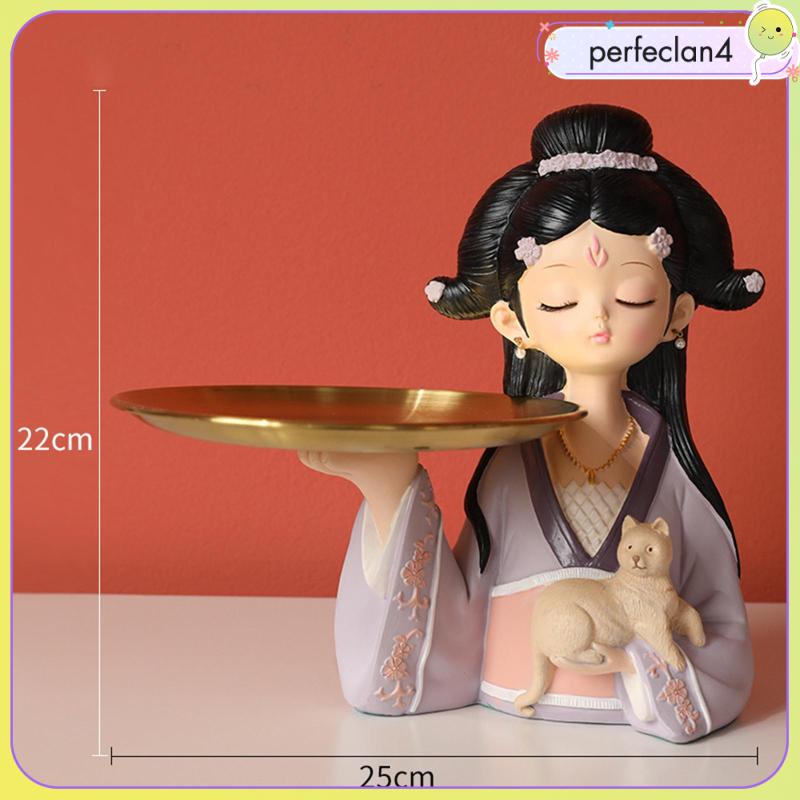 Đồ trang trí Tượng Cô Gái Hoàng Cung Bằng Nhựa Resin Thủ Công Để Bàn Trang
