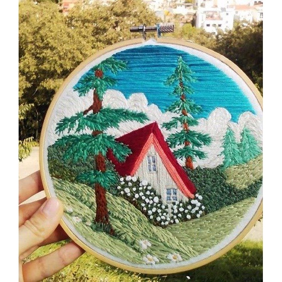 MỚI 2023 - DIY THÊU TAY THIÊN NHIÊN TƯƠI ĐẸP- HOOP DECO HOME KIT NGUYÊN LIỆU TỰ THÊU THỦ CÔNG- MIE HANDMADE SHOP