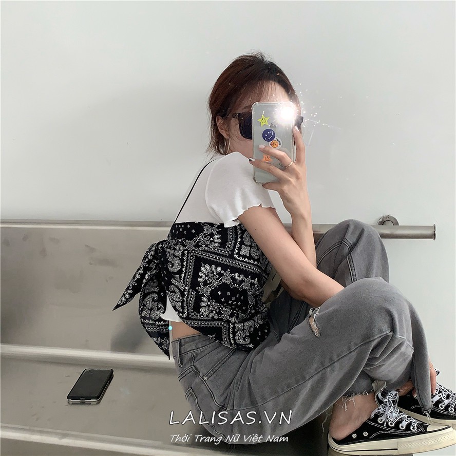 Áo Thun Nữ Ngắn Tay + Quần Dài Ống Rộng Thời Trang Hàn | BigBuy360 - bigbuy360.vn