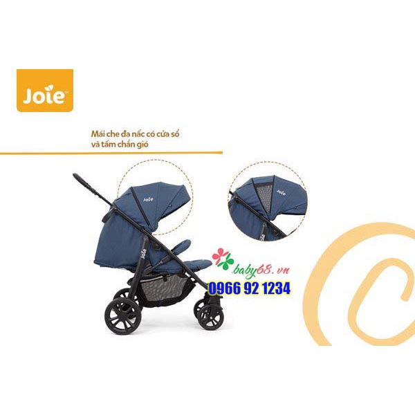 Xe đẩy trẻ em Joie Litetrax 4 DLX Gray Flannel - Deep Sea - Laurel