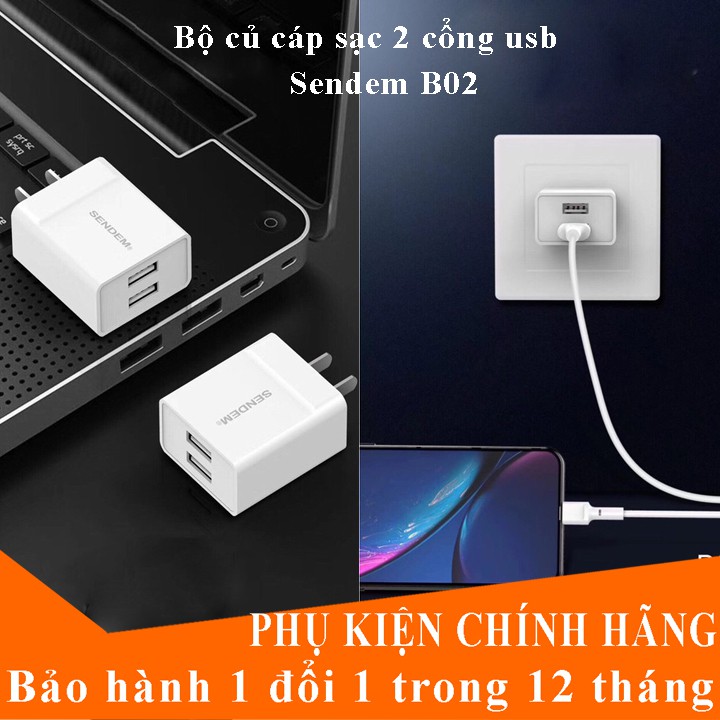 FREE SHIPCủ sạc 2 cổng, bộ cốc cáp sạc SD HG01 sạt thông minh, xạc chính hãng chất lượng, giá rẻ, bảo hành 12 tháng
