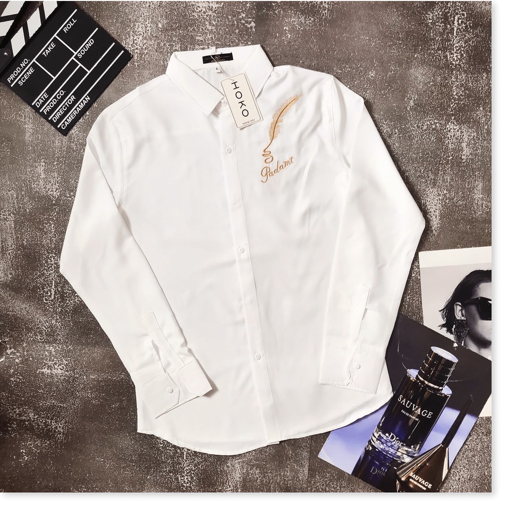 ÁO SƠ MI DÀI TAY NAM HOẠ TIẾT LÔNG VŨ SIÊU ĐẸP BAO BẢNH CHO AE KHANH AN