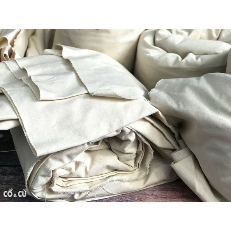 ⚡Giá sỉ⚡Vải canvas thô, vải bố mộc thô  may túi