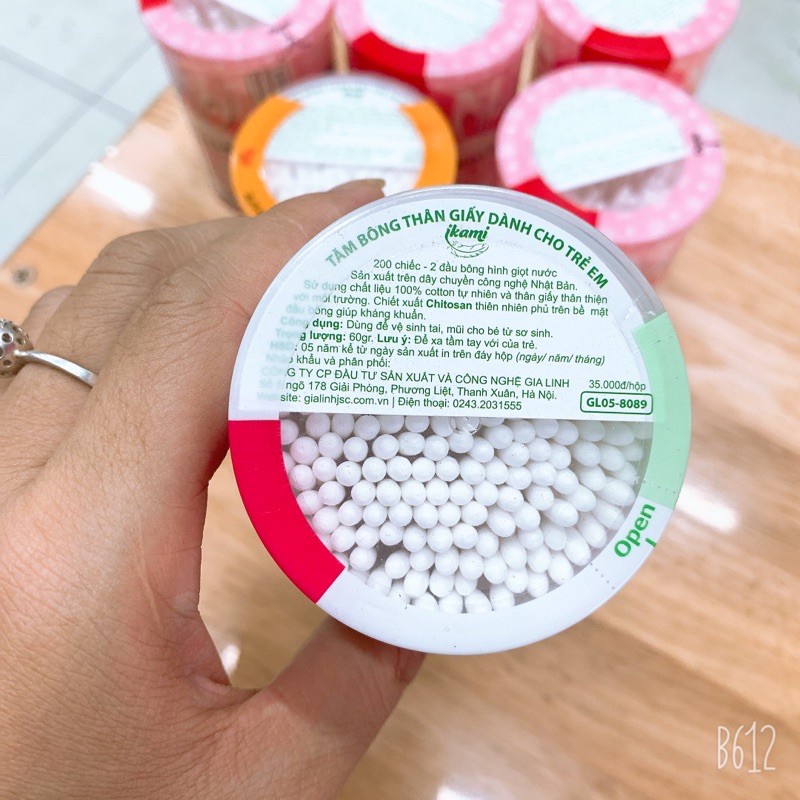 Set 180 cây tăm bông IKAMI kháng khuẩn dành cho trẻ sơ sinh