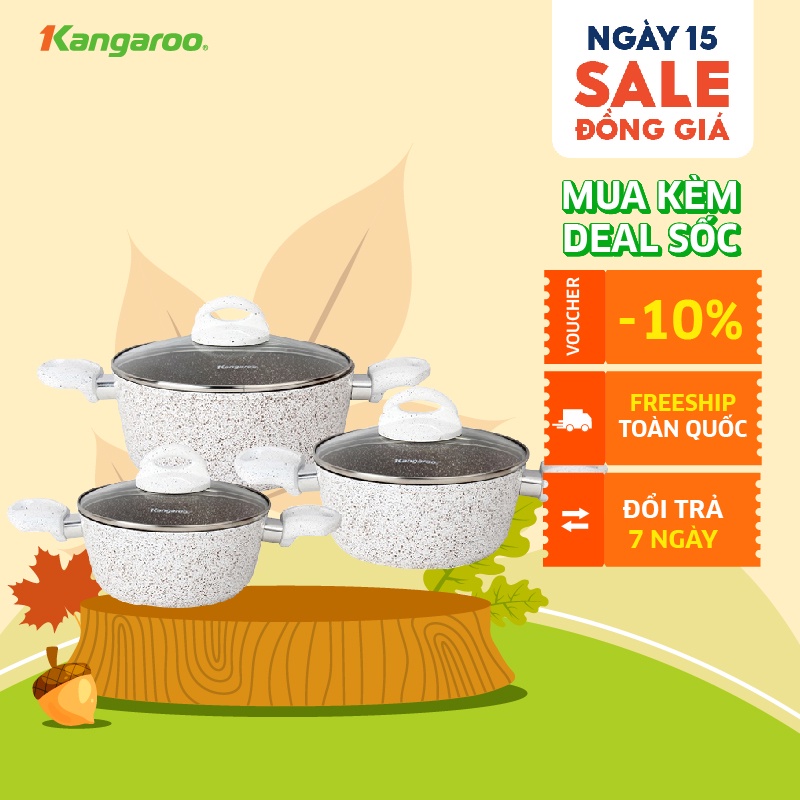 Bộ nồi nhôm đáy từ Kangaroo KG995
