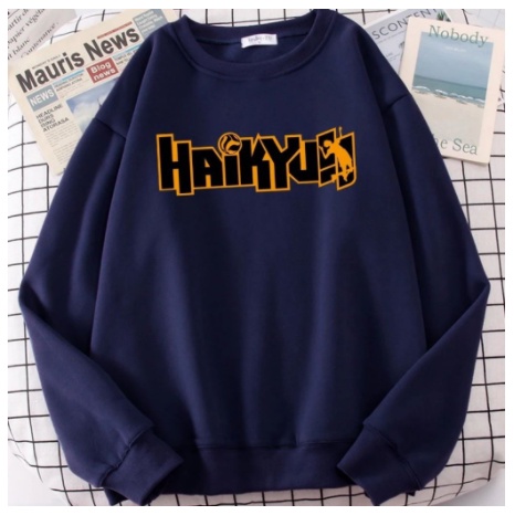 ÁO SWEATER UNISEX CHẤT NỈ BÔNG  in chữ HAIKYUN