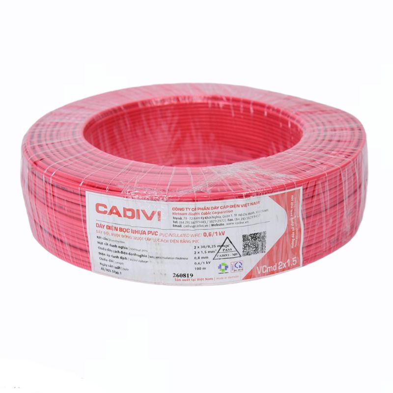 Dây Điện Đôi CADIVI (2X0,5 - 2X0,75 - 2X1 - 2X1,5)