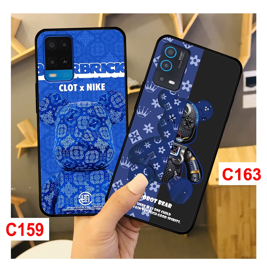 Ốp lưng Oppo A54 - A55 - A74 - A94 - A95 in hình gấu bearbrick thời trang cao cấp. ốp oppo rẻ bền đẹp.