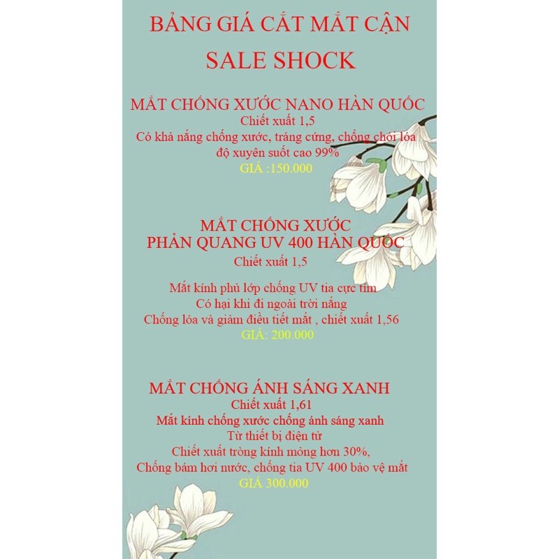 Mắt kính Cận- Mắt Phản quang- Mắt chống tia UV - Mắt chống ánh sáng xanh | BigBuy360 - bigbuy360.vn