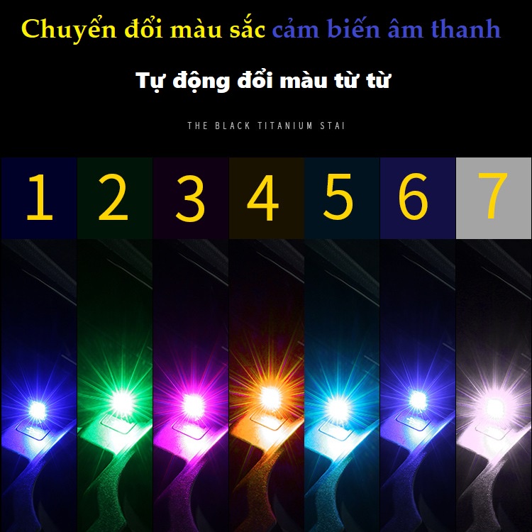 Đèn led trang trí thông minh 7 màu cắm usb