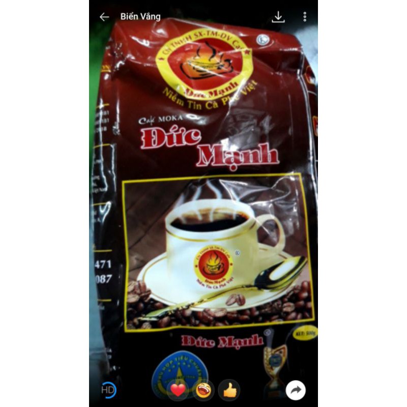 CÀ PHÊ ĐỨC MẠNH GÓI 500G