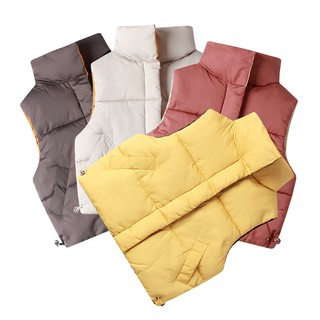 Áo Khoác Phao Không Tay Chất Liệu Cotton Dày Dặn Thời Trang