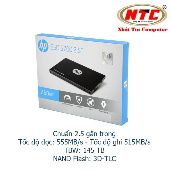 Ổ Cứng SSD gắn trong HP S700 250GB SATA III 2.5in - Box Anh (đen) | BigBuy360 - bigbuy360.vn