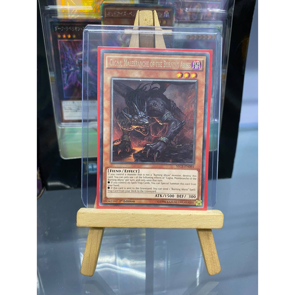 [ Dưa Hấu Yugioh ] Lá bài thẻ bài Cagna, Malebranche of the Burning Abyss – Rare - Tặng bọc bài nhựa bảo quản