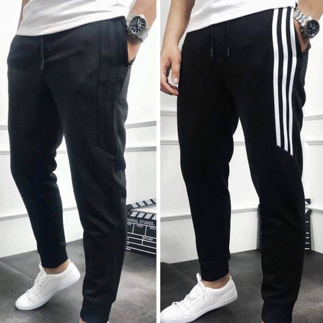 [Mã SKAMSALEP6 giảm 10% TỐI ĐA 100K đơn150K] [VIDEO THẬT] Quần Jogger Nỉ Quần Thể Thao 3 Sọc Lửng Nam 2020-2021