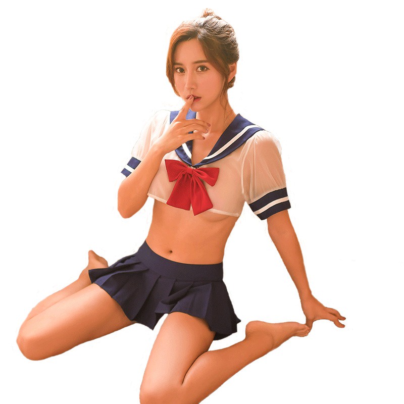 Đồ ngủ nữ sexy nàng học sinh Nhật Bản xuyên thấu nơ đỏ gợi cảm quyến rũ 2040 | BigBuy360 - bigbuy360.vn