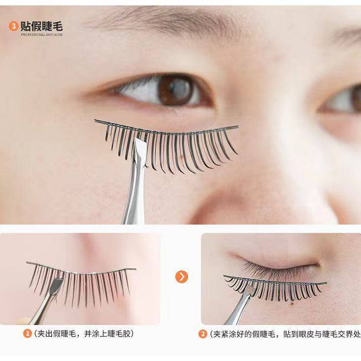 Nhíp tỉa lông mày đầu phẳng bằng thép không gỉ