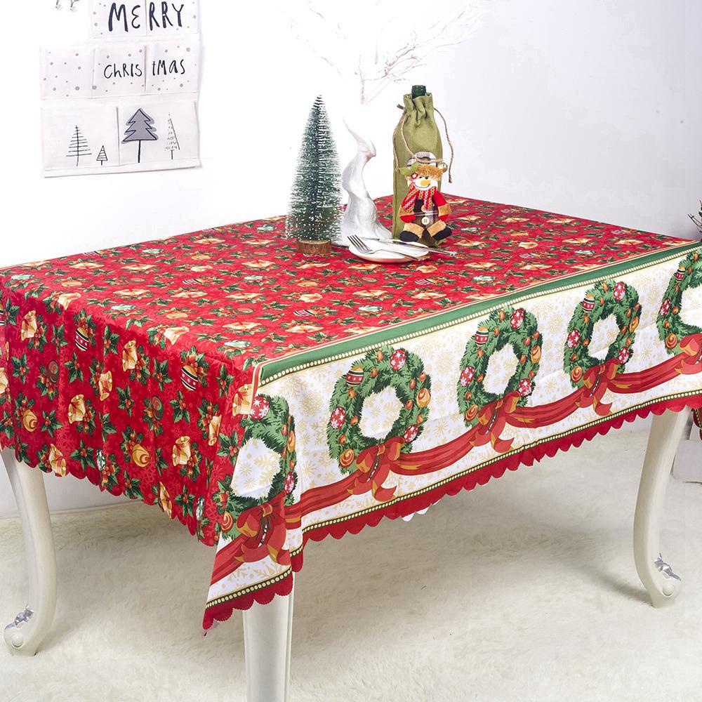 Khăn Trải Bàn Trang Trí Tiệc Cưới / Giáng Sinh / Năm Mới Đính Nơ Xinh Xắn