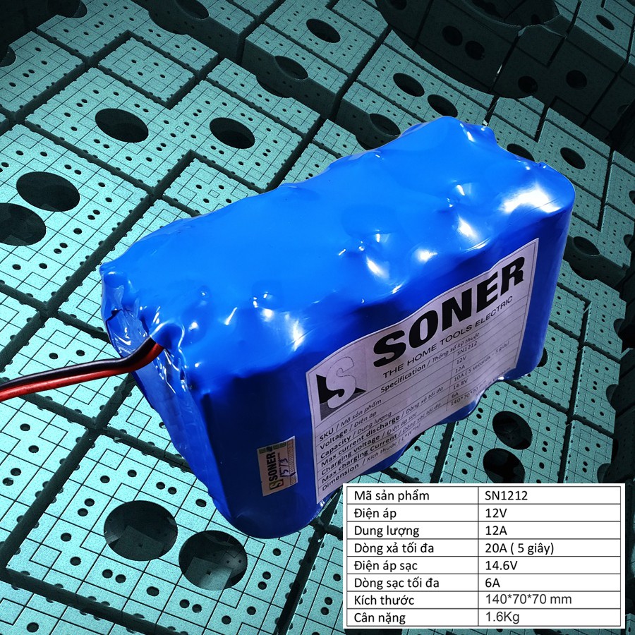 Pin lithium Soner 12V-12A