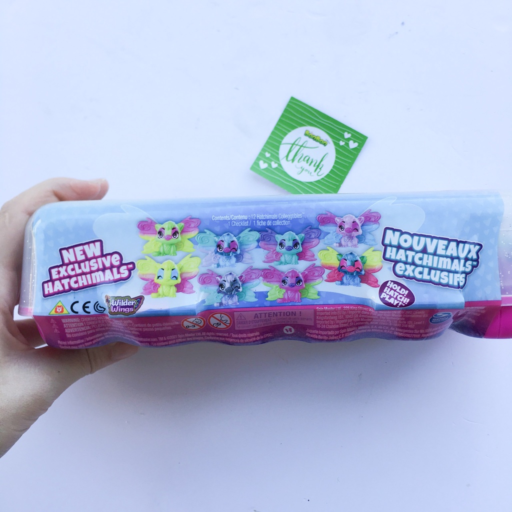 Đồ chơi Hatchimals khay 12 trứng mini Season 9, trứng Hatchimas cánh tiên lắp rời siêu đáng yêu