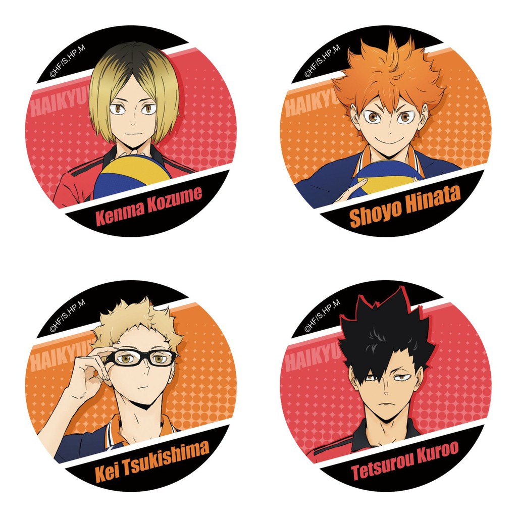 Huy hiệu cài áo IN HÌNH Haikyuu! Vua bóng chuyền anime chibi dễ thương tiện lợi m1