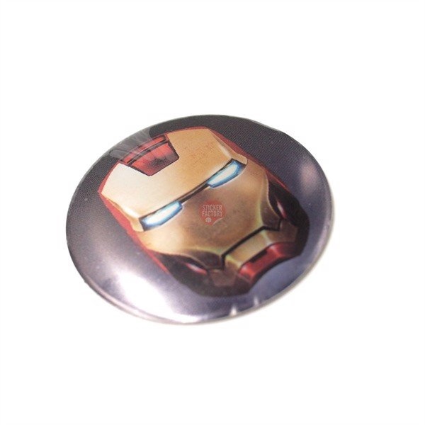 Sticker metal dán mâm xe hơi tròn 5.5cm - Iron man miếng lẻ