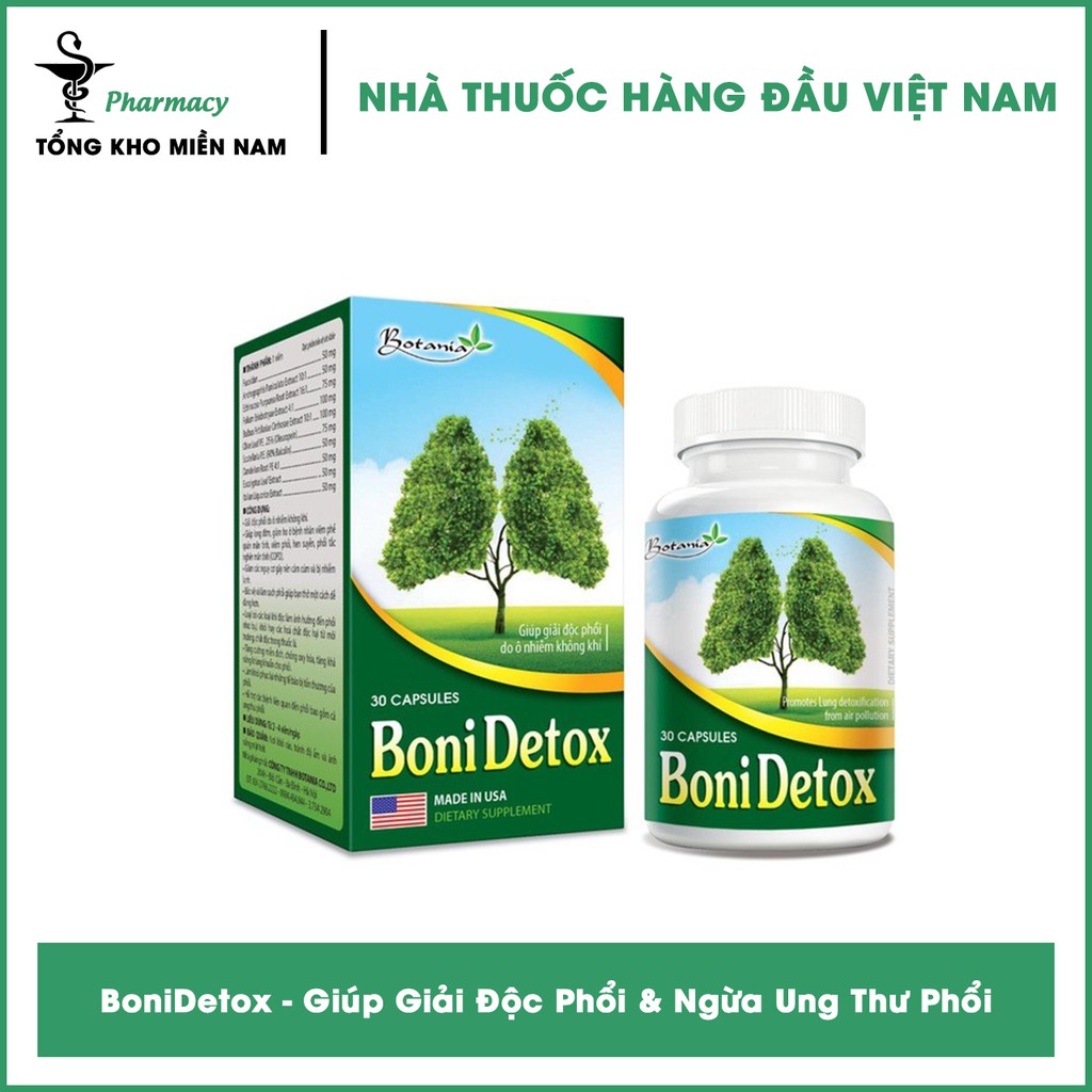 BoniDetox - Giúp Giải Độc Phổi & Ngừa Ung Thư Phổi Hộp 30 Viên