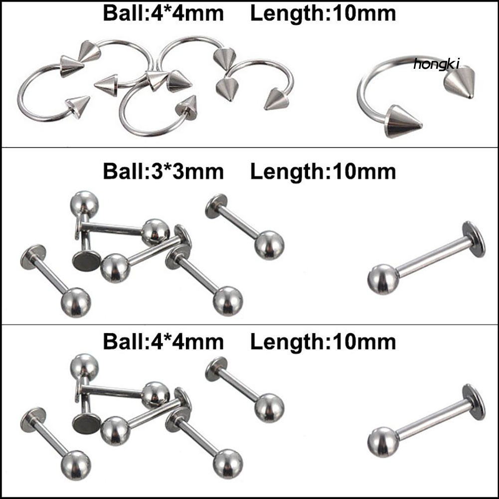 Bộ 15 / 60 / 85 Khuyên Xỏ Cơ Thể Thời Trang Cá Tính Độc Đáo