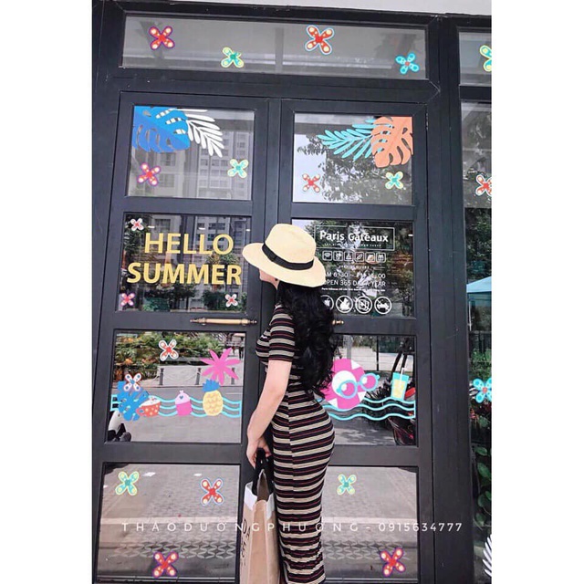 Váy body cổ tròn chất liệu cotton tăm duyên dáng | BigBuy360 - bigbuy360.vn